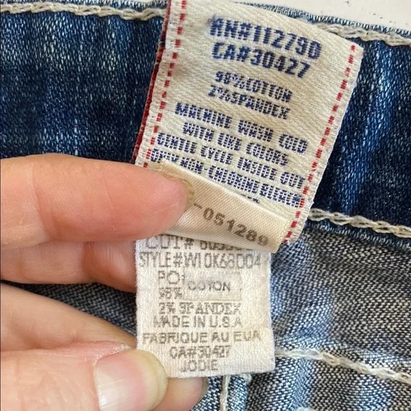 True Religion Jodie Blue Skinny Jeans with Diamond Buttons Size 30 - Picture 12 of 15
